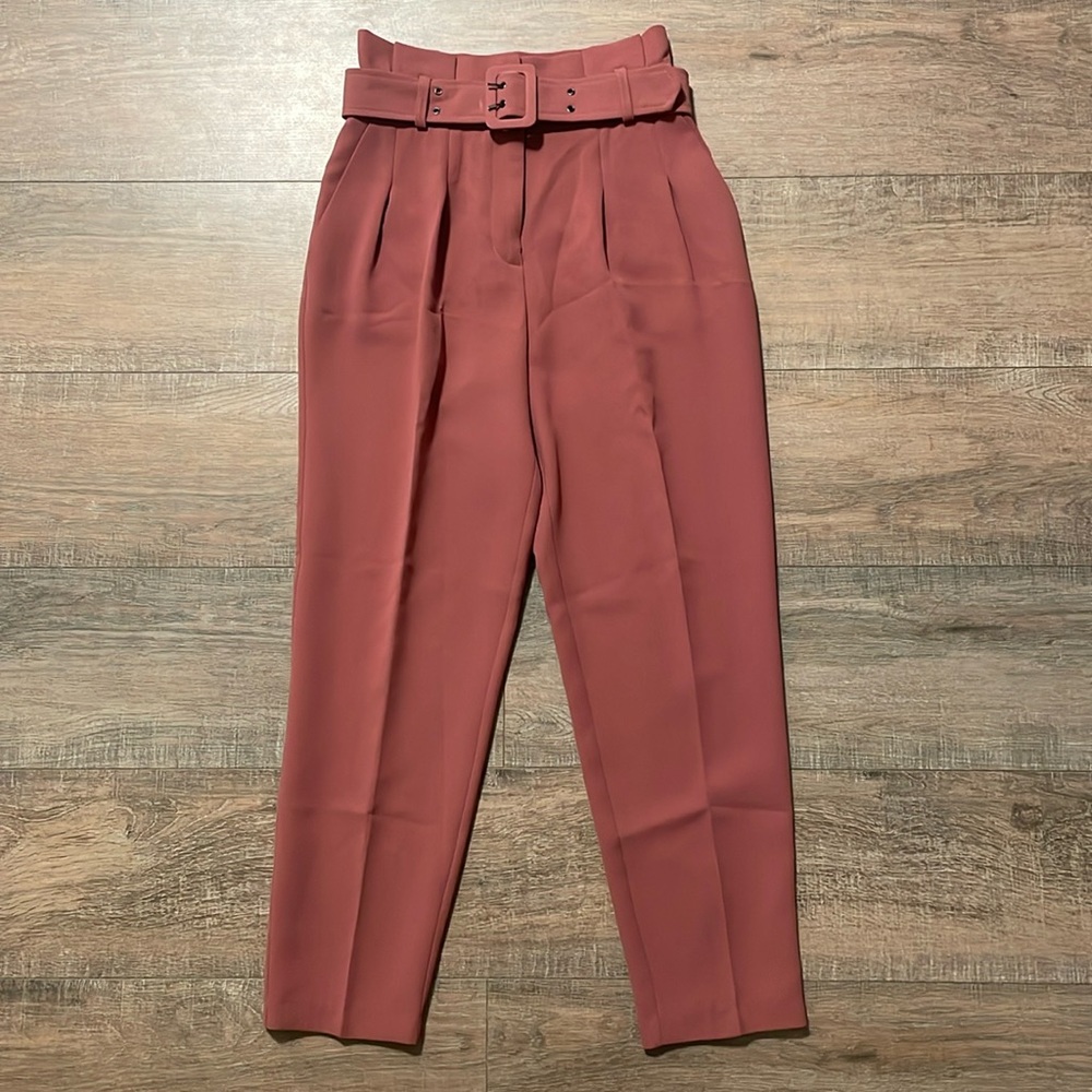 TOPSHOP high waisted pink dress pants